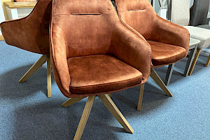 Esszimmerstühle Stuhl mit Drehfunktion kupferfarbe