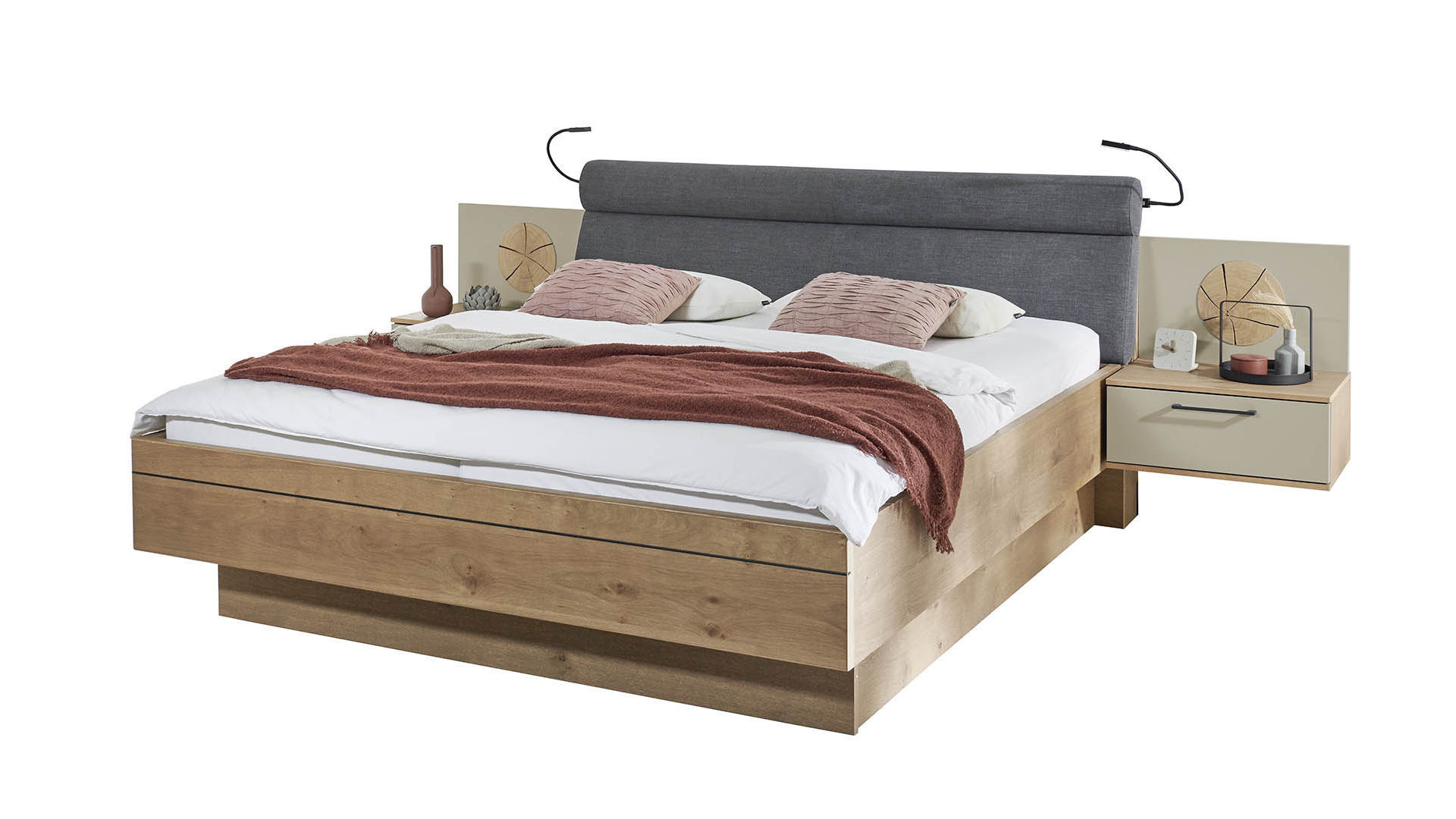 Bett 180x200cm Balkeneiche Z21839
