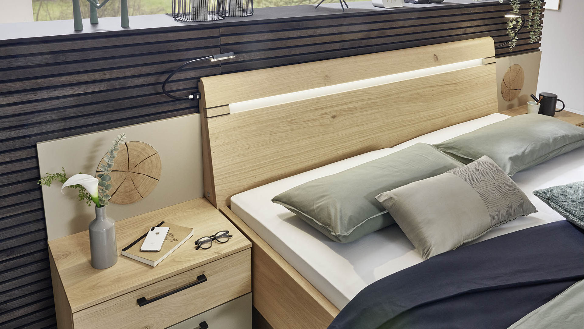 Bett 180x200cm Balkeneiche Z21839-2