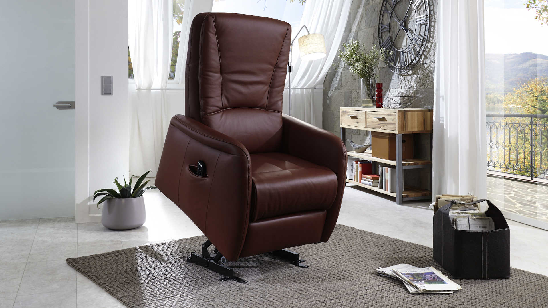 Fernseh- und Relaxsessel Z22211 - Leder, klassisch