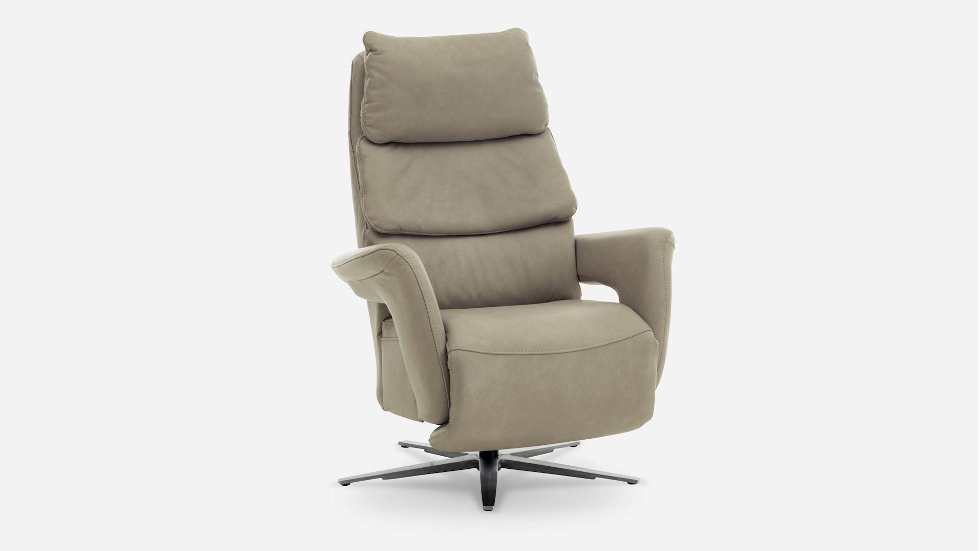 Fernseh- und Relaxsesel Z22210 - Leder, Sternfuß