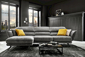 Polstergarnitur Z22220 - grau, Stoffbezug