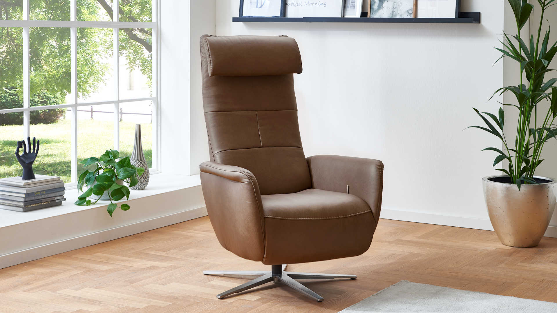 Fernseh- und Relaxsessel Z22223 - Leder braun