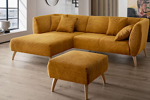 Polstergarnitur Cord gelb Z21424-1