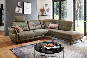 Polstereckgarnitur Z22324- modern in oliv