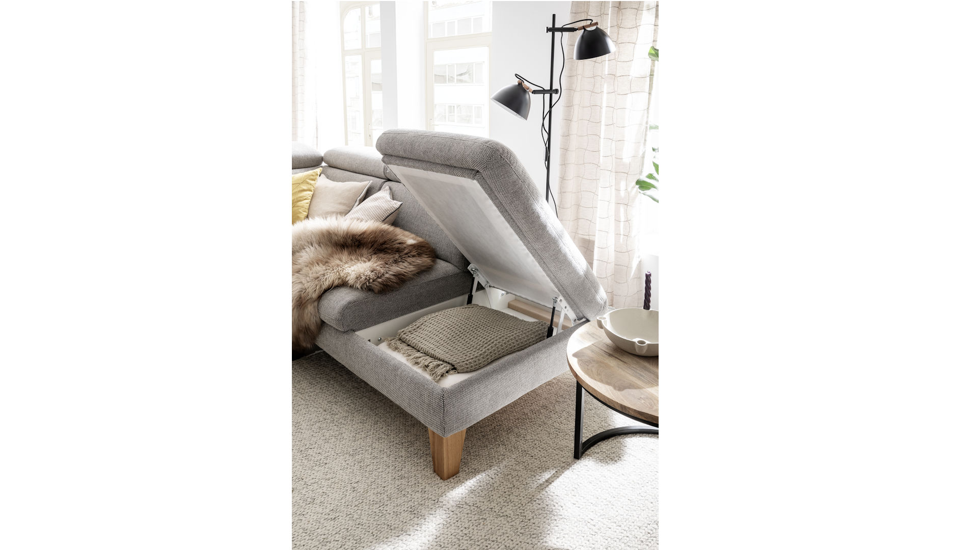 Polstergarnitur Z22359 - verstellbar, Stauraum