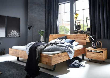 Doppelbett Z22370-1 - Eiche geölt, ca. 180x200cm