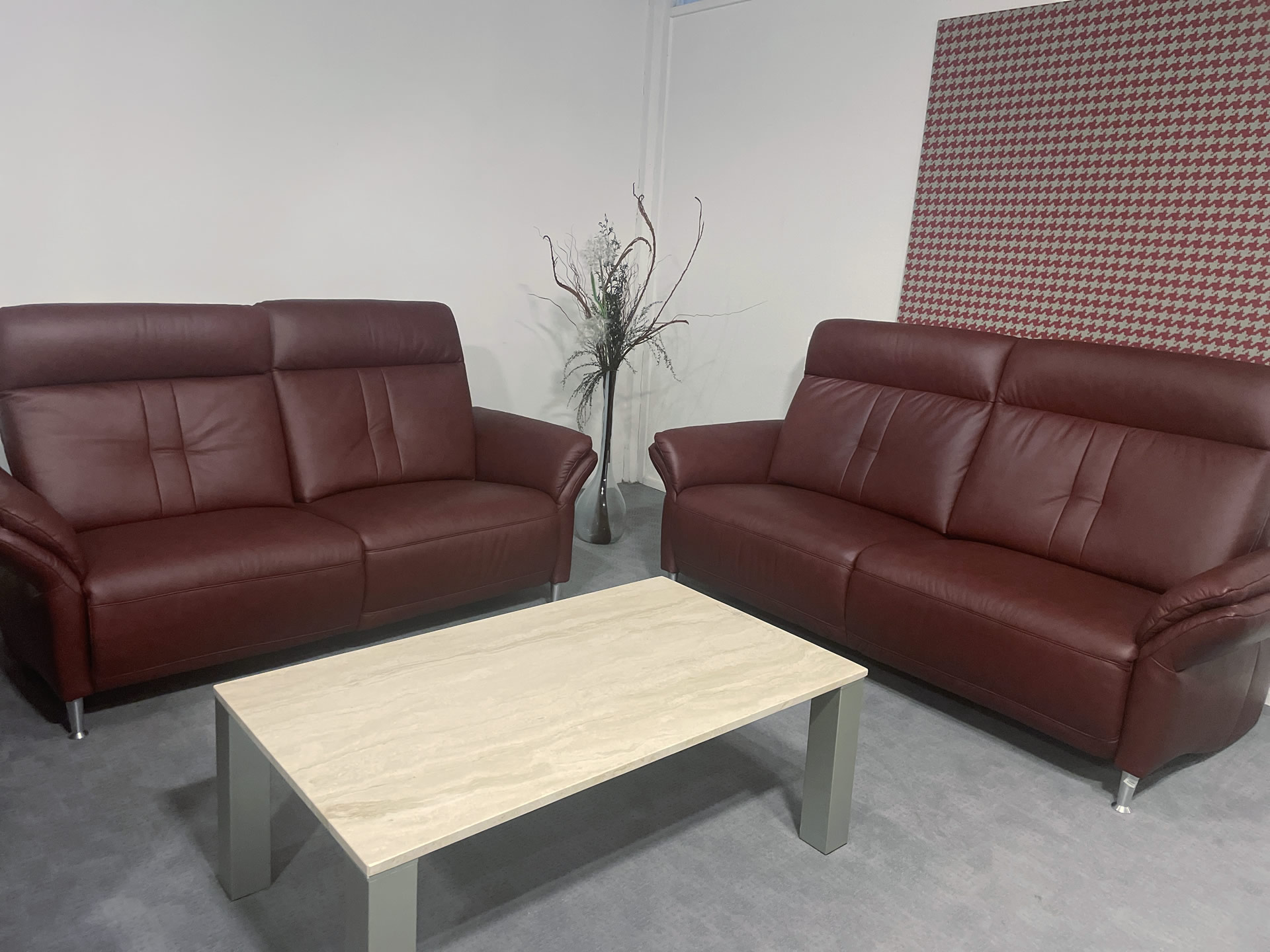 Hochwertige Ledergarnitur