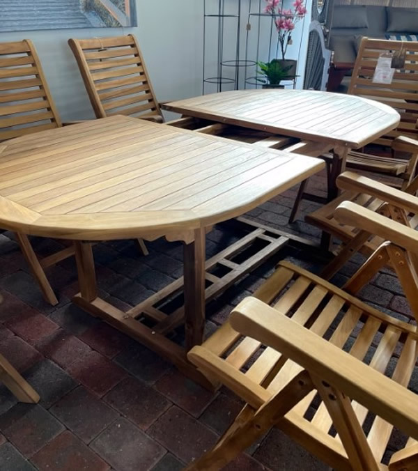 Gartentisch ausziehbar Teak massiv 180x100cm